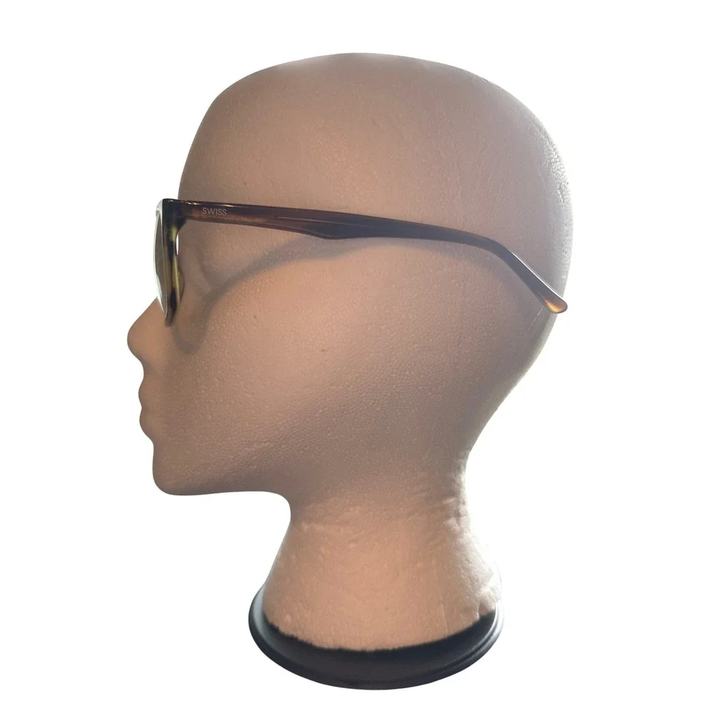 Swiss Eyeglasses Frames Yellow Marble Brown‎ Designer 55-17-140